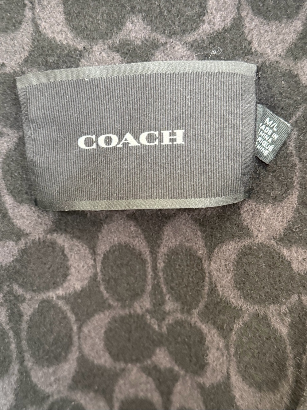 COACH Black Wool-Blend Reversible Cape with Signature 'C' Lining- size is M/L - Picture 2 of 4